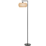 Wohnzimmer-Stehleuchte, dimmbare Stehlampe, 3 Farbtemperaturen, Fernbedienung, 52x33x170cm, schwarz