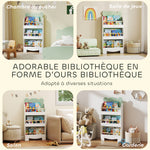 Bibliothèque pour enfant, rangement livre enfant 3 niveaux pour salle de jeux, chambre d'enfant, vert