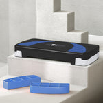 Stepper Fitness Aerobica - .fr x FFHandball - altezza regolabile superficie antiscivolo 80 x 31 x 20 cm nero blu