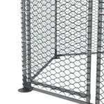 Enclos poulailler extérieur 5 m² parc grillagé dim. 2,8L x 2,45l x 2,46H - espace couvert - 5/8 poules