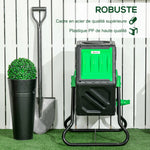 Composteur de jardin bac composteur pour jardin rotatif 360° en polypropylène 65 L 24 trous 60 x 49 x 77 cm noir