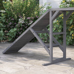 Rampe d'agilité pour chien, équipement d'agilité pour chiens, barres de sécurité surface antidérapante 335x55x60cm gris