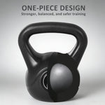 Kettlebell 8 kg, haltère avec poignée ergonomique, haltère à boule, musculation, entraînement, 22 x 17 x 24 cm noir