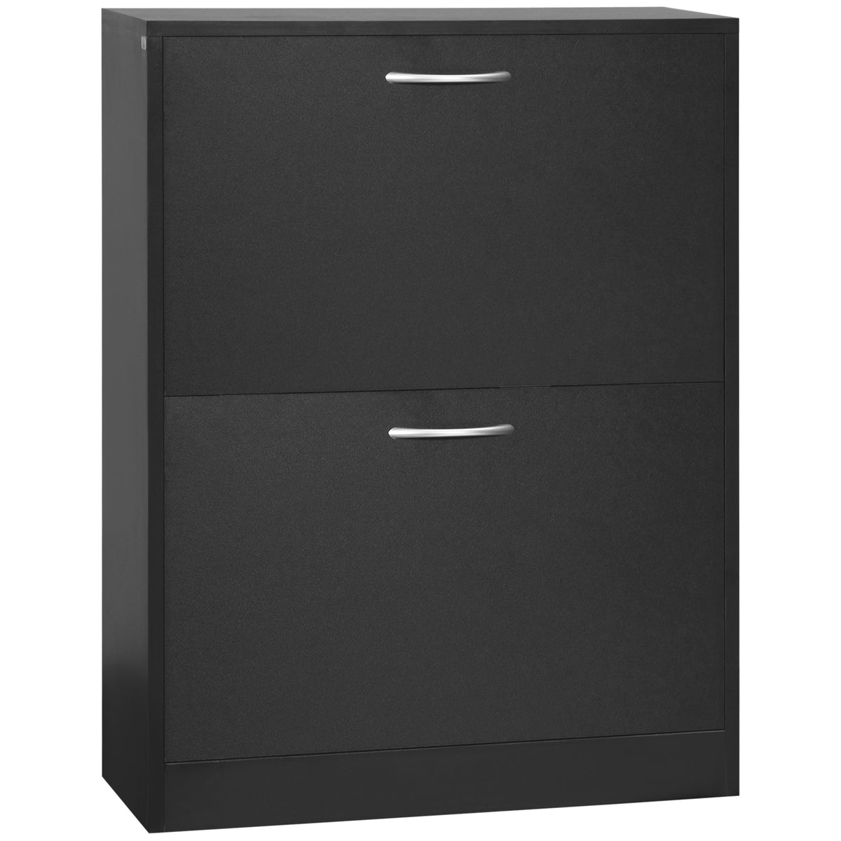 Scarpiera mobile portascarpe dim. 60L x 24P x 80A cm 2 ante a ribalta nero