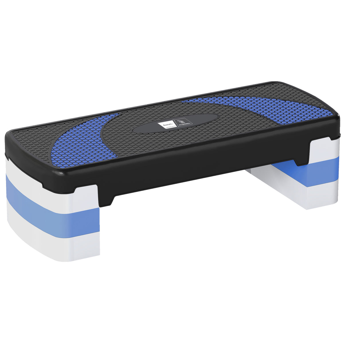 Stepper Fitness Aerobica - .fr x FFHandball - altezza regolabile superficie antiscivolo 80 x 31 x 20 cm nero blu