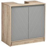 Meuble salle de bain sous Lavabo - meuble sous-vasque - placard 2 portes avec étagère - 60L x 30l x 59,8H cm