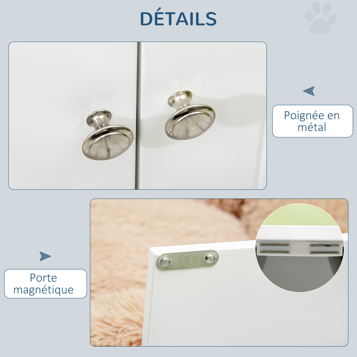 Ciotole per cani rialzate, doppia ciotola per cani e gatti, supporto per ciotole 60 x 30 x 35,5 cm, 2 ciotole da 2L in acciaio inox