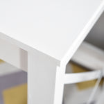 Bureau avec rangement bibliothèque en bois moderne avec étagères et grand plateau pour petits espaces maison chambre à coucher, 105 x 50 x 137,5 cm, blanc