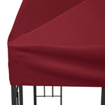 Toit de Remplacement pour pavillon de Jardin Toile de Rechange pour pavillon tonnelle Tente 3 x 3 m Rouge vineux-6
