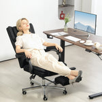 Chaise de bureau siège pivotant dossier inclinable hauteur réglable 65 x 61 x 105-113 cm noir