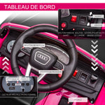 Voiture électrique enfants sous licence Audi RS Q8, véhicule électrique avec télécommande, USB, Bluetooth, rose