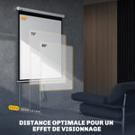 Écran de projection TV et Home Cinema de 85 Pouces vidéo projecteur 1:1 4K HD, 162,5 x 8 x 162 cm