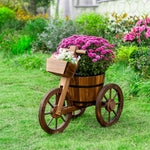Porta piante a triciclo - scaffale per vasi di fiori - fioriera dim. 52L x 31P x 45A cm - Legno di abete