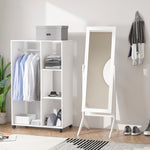 Miroir en Pied Grand Miroir de Sol Inclinaison réglable pour Dressing Chambre dim. 47L x 46l x 148H cm en blanc