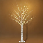 Albero luminoso LED - decorazione luminosa bianco caldo - 96 LED - uso interno - 150 cm - decorazione natalizia camera casa bianco