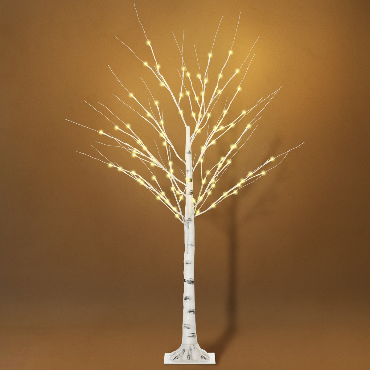 Albero luminoso LED - decorazione luminosa bianco caldo - 96 LED - uso interno - 150 cm - decorazione natalizia camera casa bianco