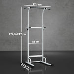 Power tower dip barre de traction autoportante réglable en hauteur cadre acier 91,5 x 97,5 x 176,5-227 cm pour la maison