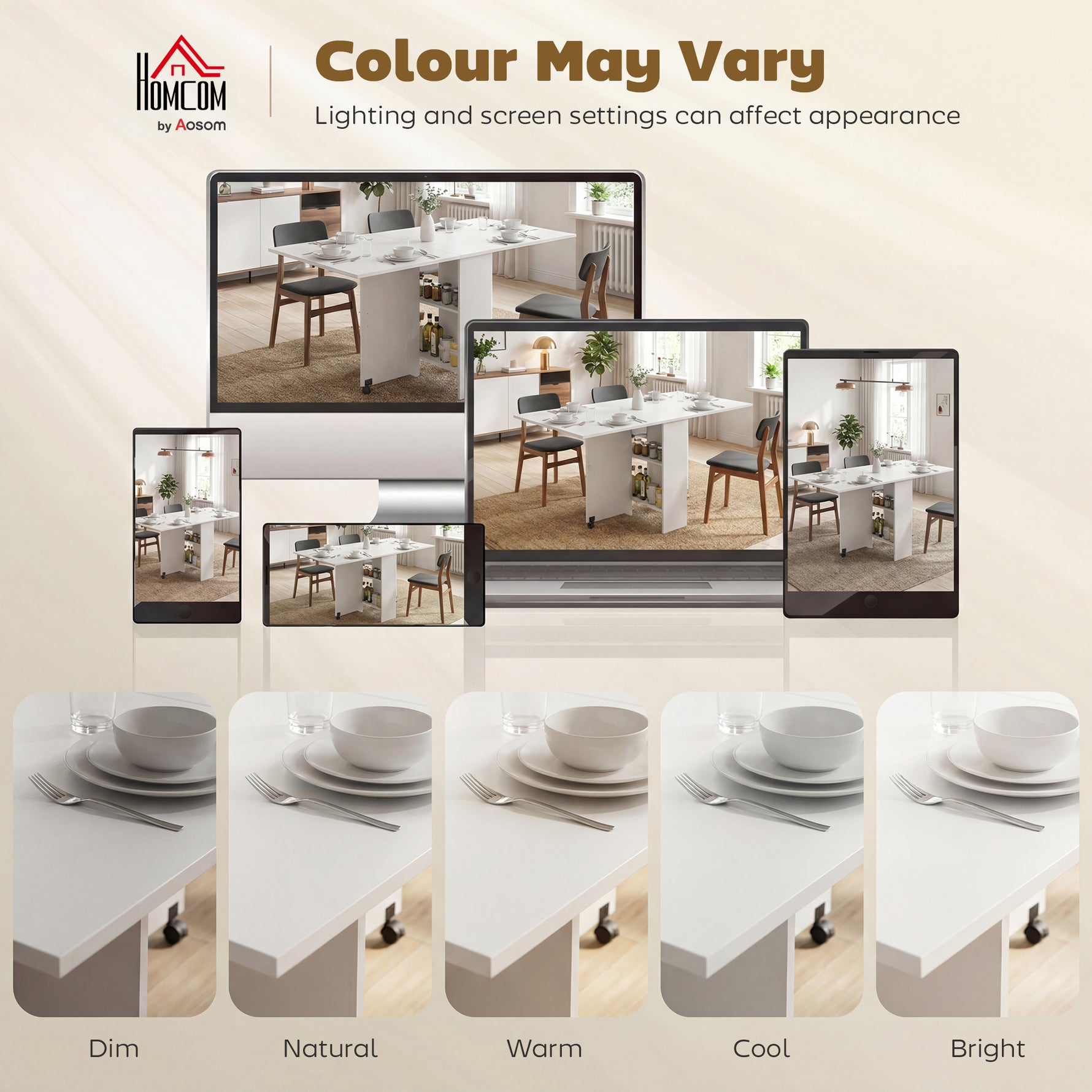 Table pliante de cuisine salle à manger amovible sur roulettes 75L x 140l x 74H cm blanc