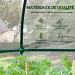 Serre de Jardin adossée serre adossée 2 portes zippées enroulables acier PVC transparent