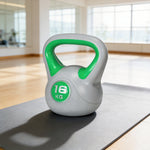 Kettlebell 16 kg, Haltère avec Poignée Ergonomique, Haltère à Boule, Musculation, Entraînement, 27 x 17 x 31 cm, Vert