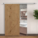 Kit complet porte coulissante 4 x 93 cm (p x l): rail, roulettes, visserie