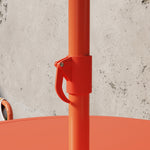 Salon de jardin enfant, table enfant avec 2 chaises pliantes et parasol Ø 100 cm, motif animal, orange