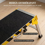 Établi pliant, établi de serrage en aluminium, table de travail robuste avec poignée, design antidérapant, argenté