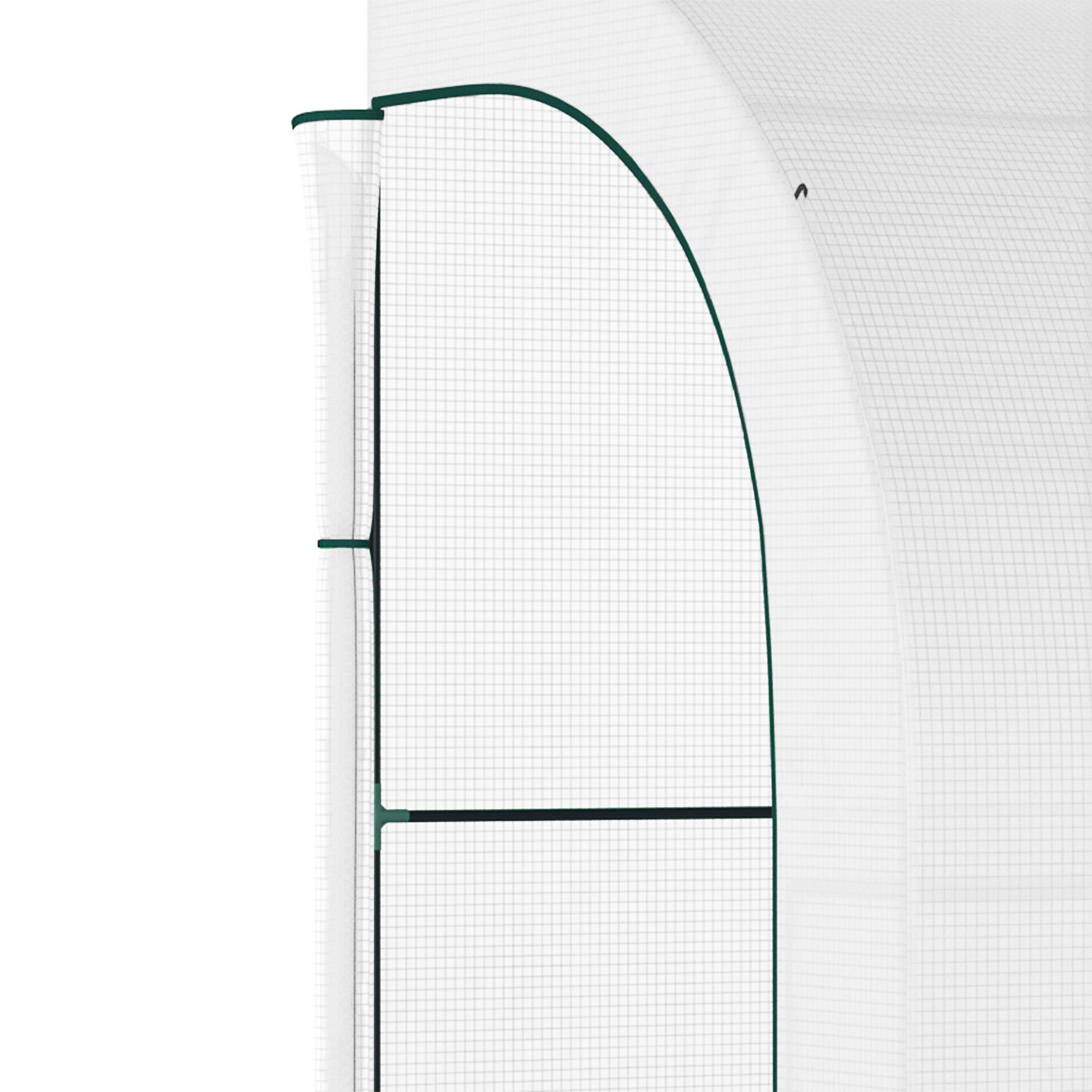 Serre de Jardin adossée avec Étagères 3 Niveaux, Petite Serre de Balcon en Bâche PE 140 g/㎡ 300 x 150 x 213 cm, blanc
