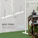 Panneau brise vue décoratif extérieur blanc à motif en métal - 92 x 45 x 198 cm