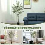 Olivier artificiel 150 cm plante artificielle intérieur, fausse plante décoration pour maison, bureau, salon, chambre