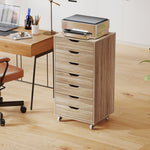 Caisson de bureau à roulette meuble rangement bureau avec 7 tiroirs organisateur pour documents, format A4 ou lettres