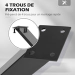 Lot de 2 pieds de table en forme en croix 70 x 72 cm design industriel pour table basse table de chevet noir