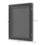 Frame box T-frame cadre pour maillot porte acrylique doublure interne feutre 60 x 6,5 x 80 cm noir