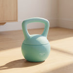 Kettlebell 8 kg, mit rutschfestem Griff, für Fitness, Krafttraining, Cardio, 19 x 19 x 28 cm, grün