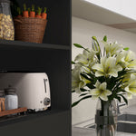 Armoire de cuisine buffet cuisine vaisselier meuble de rangement multi-rangements dim. 60I x 30P x 162H cm noir
