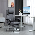 Chaise de bureau siège pivotant dossier inclinable hauteur réglable 65 x 61 x 105-113 cm gris