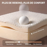 Chaise Bureau Ergonomique, Fauteuil de Bureau en Tissu Bouclette avec Hauteur Réglable, Fonction Bascule, Crème