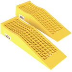 Ensemble de 2 rampes pour voiture véhicule utilitaire rampe de chargement dim. 70L x 19,5l x 7,8H cm PP jaune