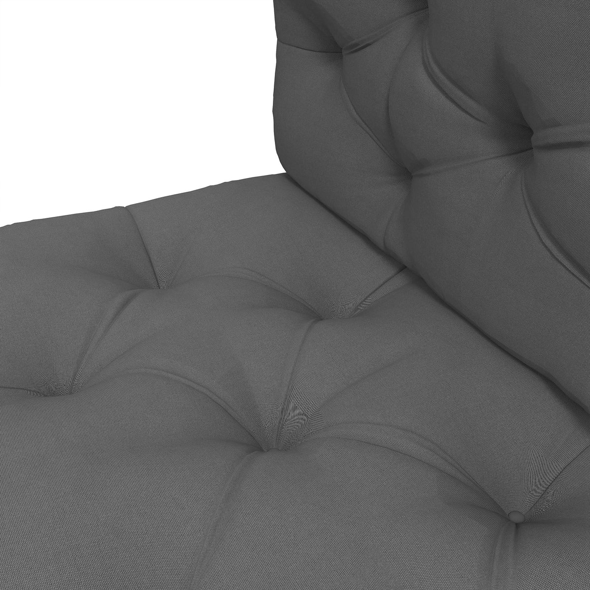 Ensemble de 2 coussins pour canapé palette 2 places dim. 120L x 80l x 12H cm Polyester gris