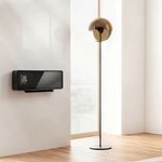 Chauffage mural en céramique 1000/2000W, radiateur électrique, ventilateur, thermostat, minuterie, 54x18,7x12,3cm, noir