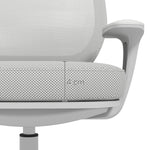 Chaise de bureau tissu mesh hauteur réglable pivotante 360° accoudoirs sur roulettes, gris