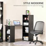 Bureau informatique, bureau avec rangement, 6 compartiments ouverts, table d'ordinateur pour chambre, studio