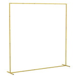 Goldener Metall-Hintergrundbogen für Hochzeiten, 2 m, Gartenbogen, Hochzeit, Blumen-Ballonbogen