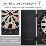 Cible jeu de fléchettes électronique refermable 27 jeux 202 variations jusqu'à 8 joueurs affichage LED