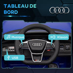 Voiture véhicule électrique enfant 12 V - télécommande parentale - effets sonores, lumineux - Audi RS E-tron GT bleu