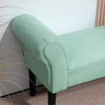 Banc Entrée Bout de Lit Rembourré pour Chambre à Coucher, Tissu à Voile, vert, 102 x 36 x 51 cm