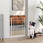 Cancelletto di sicurezza cancelletto per animali domestici lunghezza regolabile dim. 75-85L x 76A cm bianco