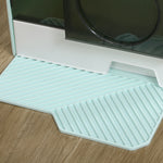 Maison de toilette bac à litière pour chat design maisonnette avec pelle, filtre et tapis dim. 47L x 45l x 42H cm bleu