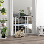 Barrière de sécurité animaux porte fermeture automatique système de double verrouillage sans perçage 1 extension blanc
