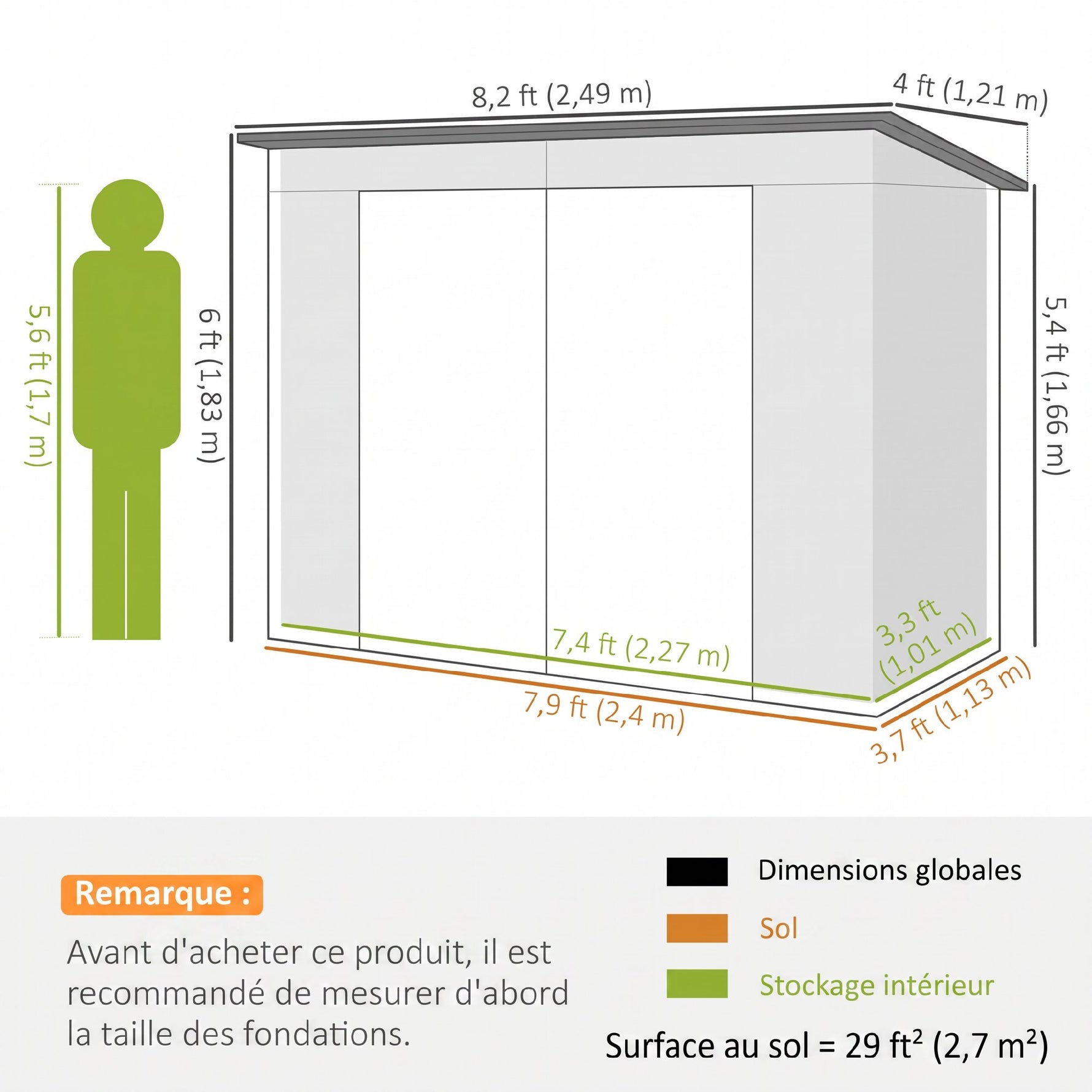 Abri de Jardin en Métal 3 m² Facile à Monter, Cabane de Jardin Structure en Acier Galvanisé Améliorée, Chêne